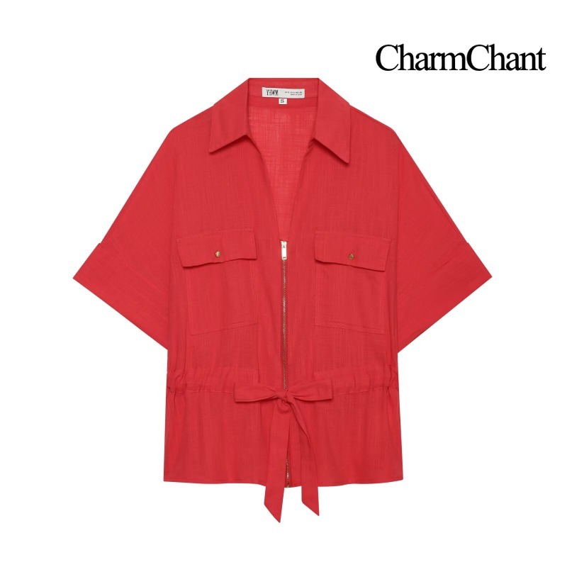 CHARMCHANT Women's Solid Linen - Short Linen Drawstring review and price