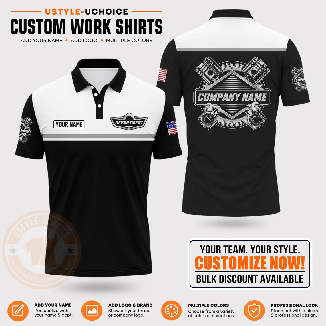 Custom Mechanic Work Pattern P - Polo Shirt Pique review and price