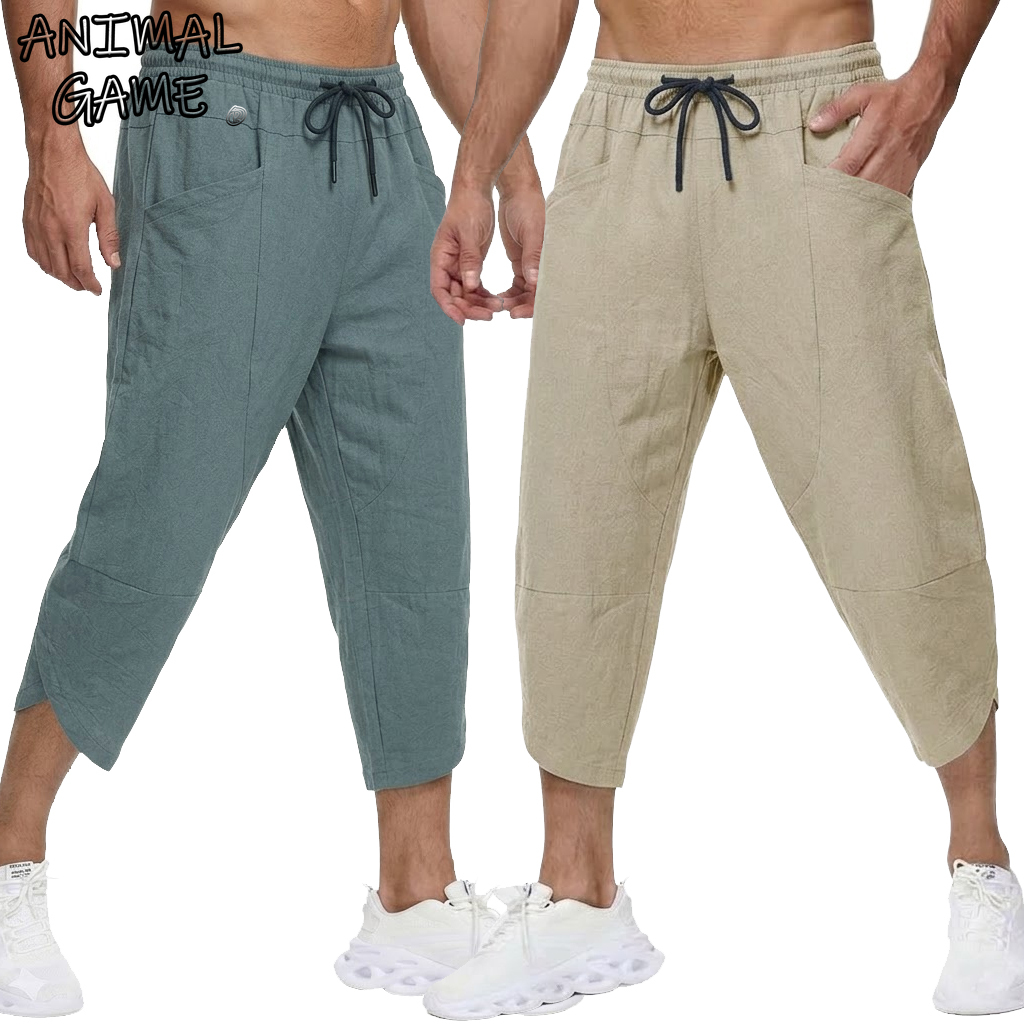 Summer Men's Linen Casual Shor - Short Linen Drawstring review and price