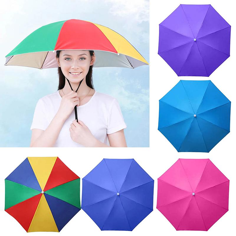 Hot! Head-mounted Umbrella Fol - Bucket Hat Straw review and price