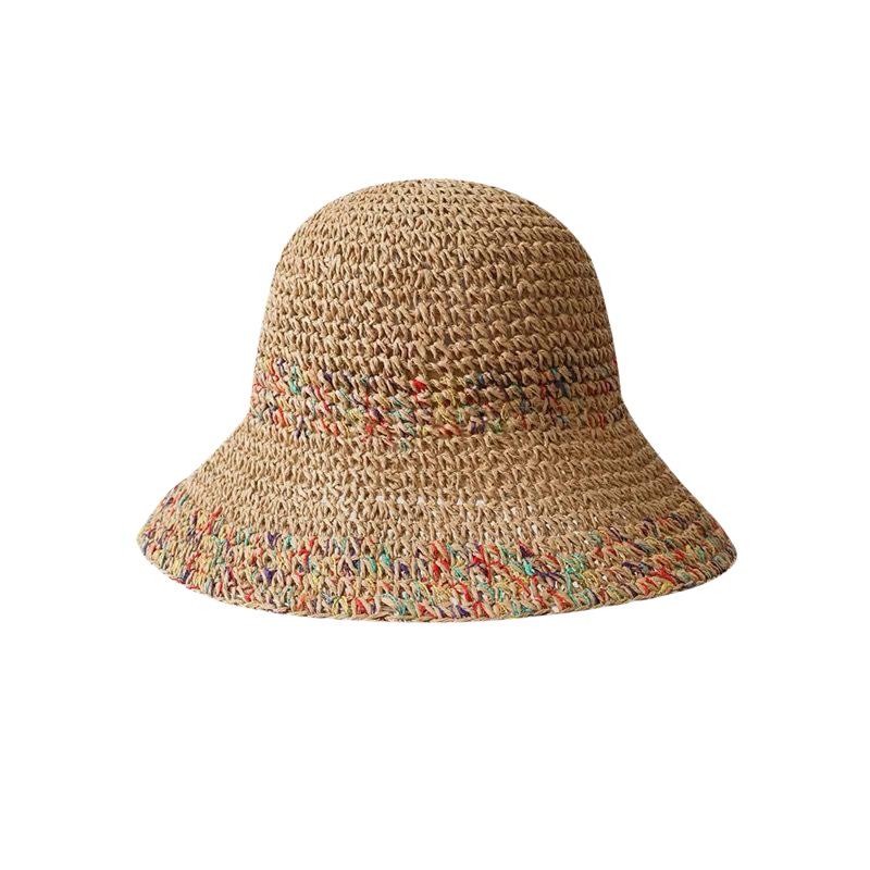 Women Handwoven Rainbow Straw  - Bucket Hat Straw review and price