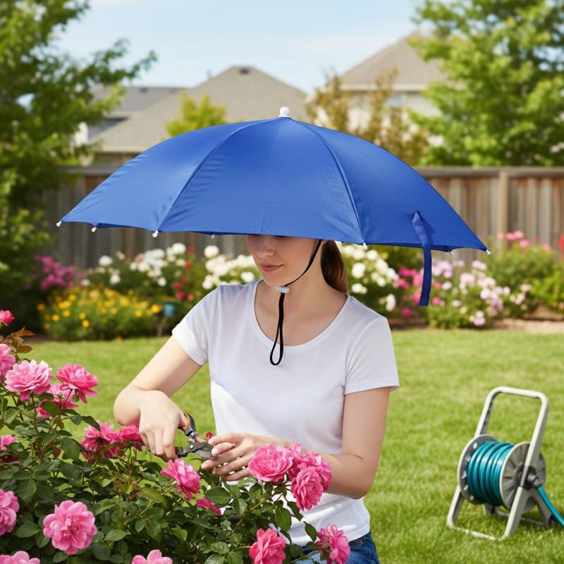 @*Head-mounted Umbrella Foldab - Bucket Hat Straw review and price