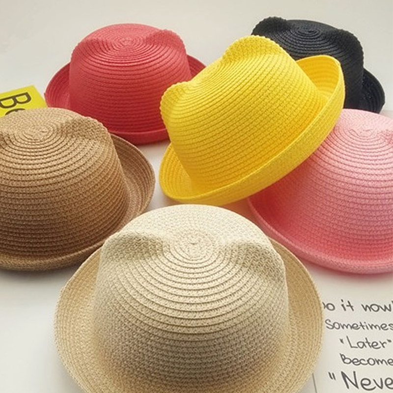 Cute Cat Ear Breathable Curved - Bucket Hat Straw review and price