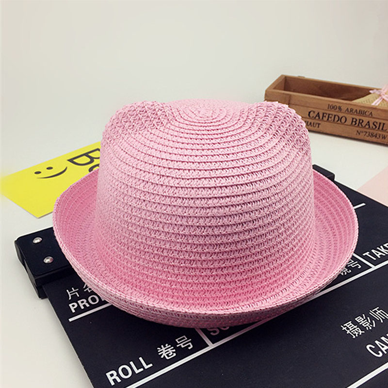 Cute Cat Ear Breathable Curved - Bucket Hat Straw review and price