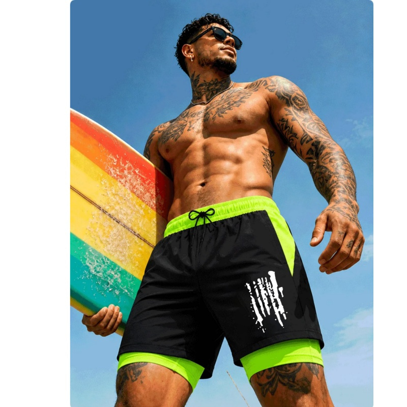 Men'S Two-In-One Double Layer  - Trunks Board Surf review and price