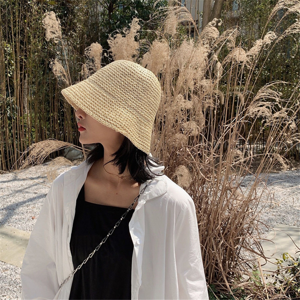 Hot Women's Fashion Summer Cap - Bucket Hat Straw review and price